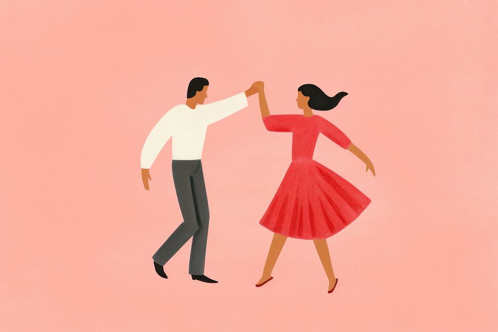 Couple dancing adult togetherness affectionate. AI generated Image by rawpixel.