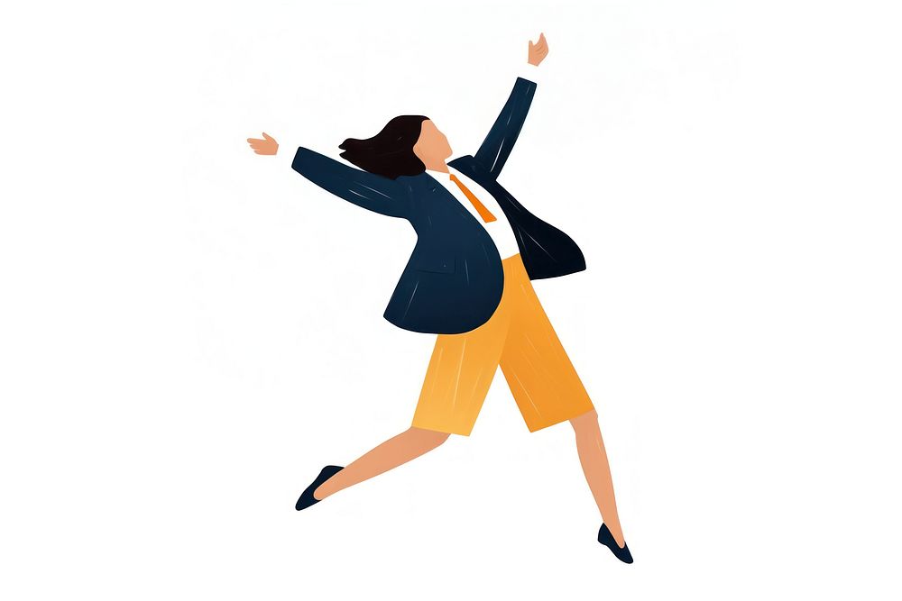 Jumping dancing adult woman. AI generated Image by rawpixel.