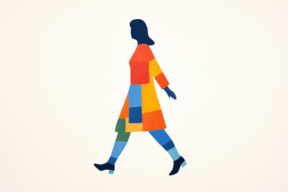 Woman walking art creativity silhouette. AI generated Image by rawpixel.