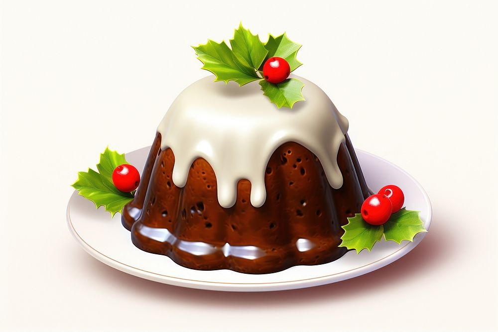Christmas figgy pudding chocolate christmas tradition. AI generated Image by rawpixel.