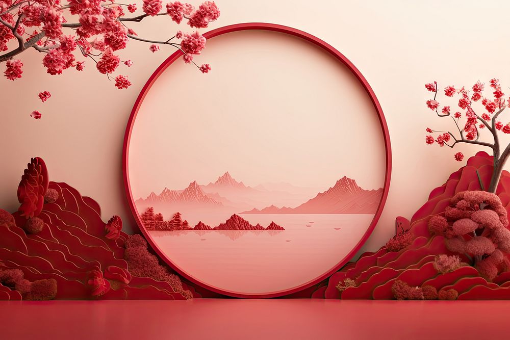 Chinese New year plant chinese new year tranquility. AI generated Image by rawpixel.