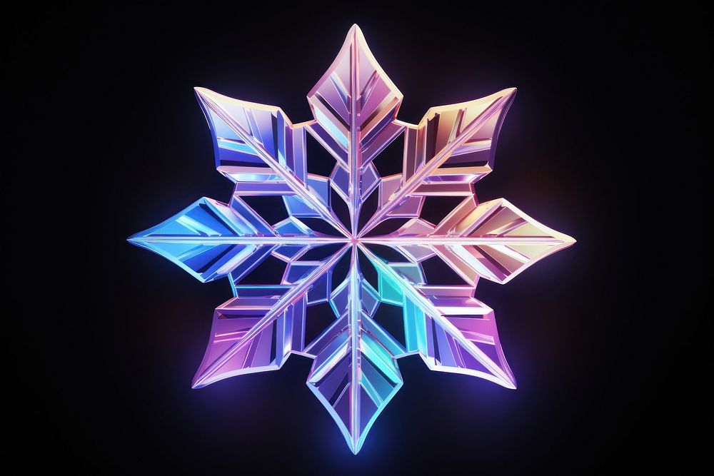 Snowflake purple illuminated celebration. AI generated Image by rawpixel.