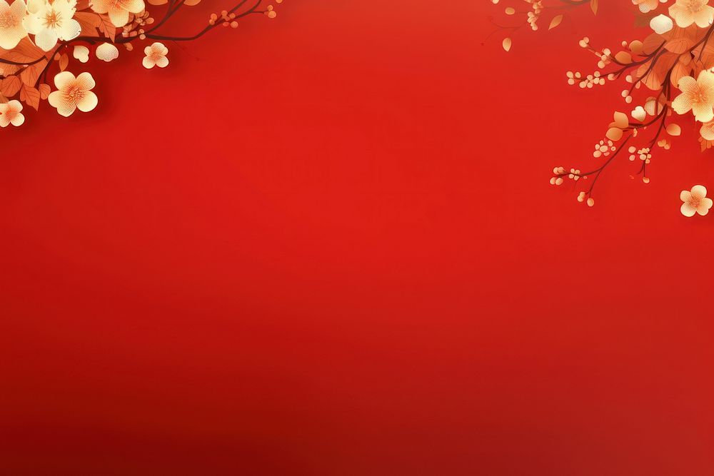 Chinese New Year backgrounds flower plant. AI generated Image by rawpixel.