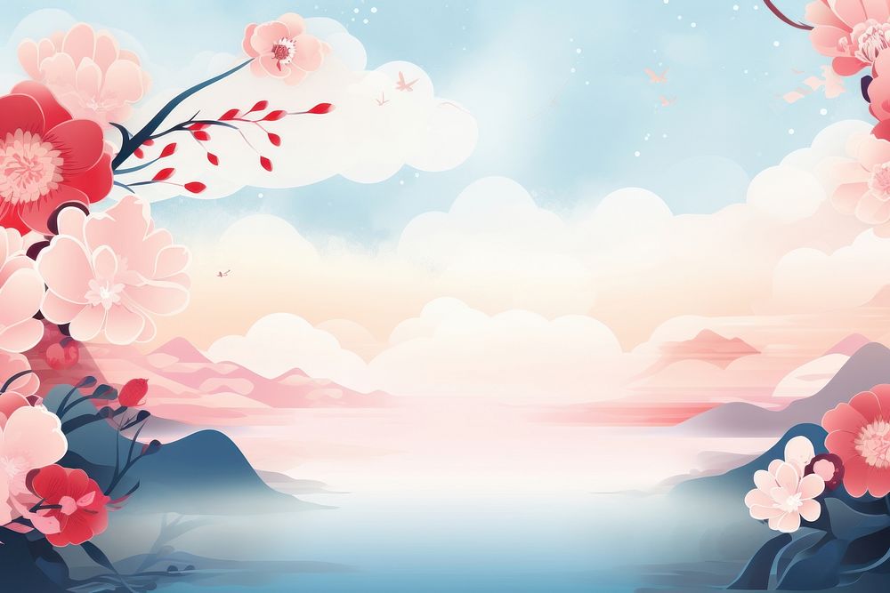 Chinese new year outdoors blossom nature. AI generated Image by rawpixel.