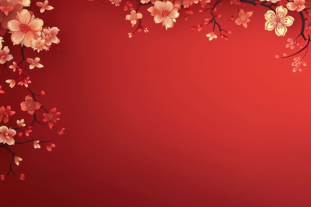 Chinese New Year backgrounds flower petal. AI generated Image by rawpixel.