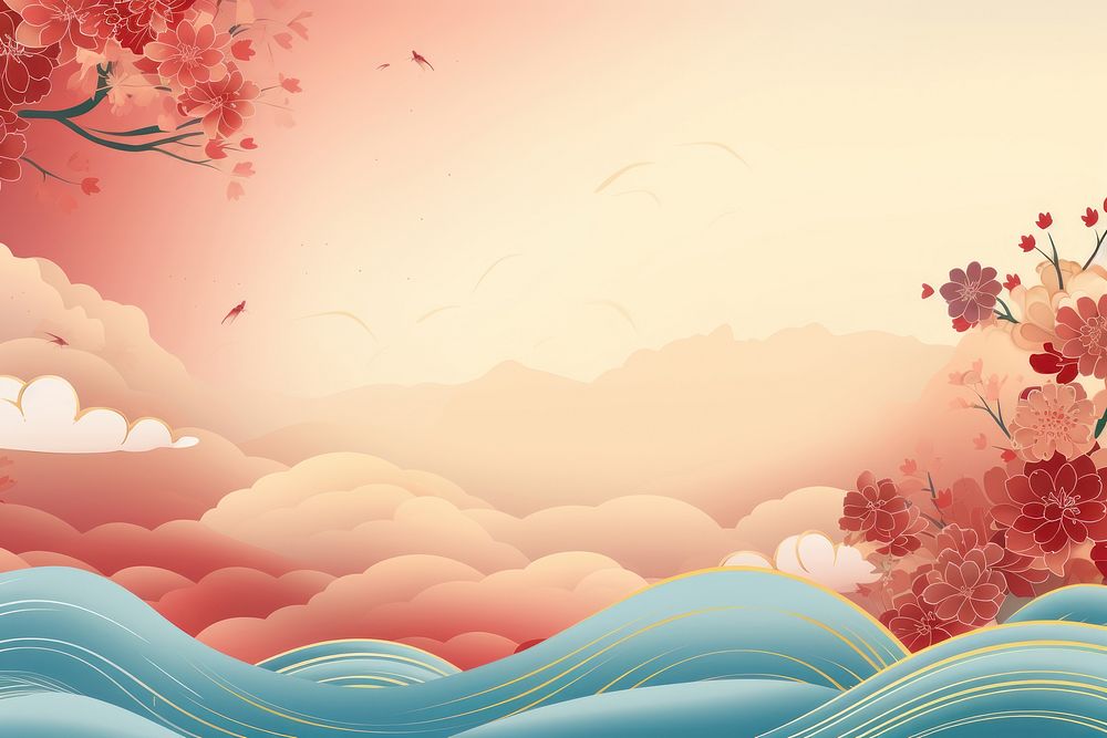 Chinese New Year backgrounds outdoors pattern. AI generated Image by rawpixel.