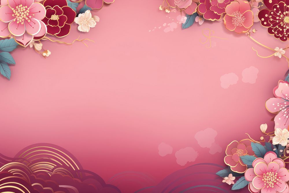Chinese New Year backgrounds pattern flower. 