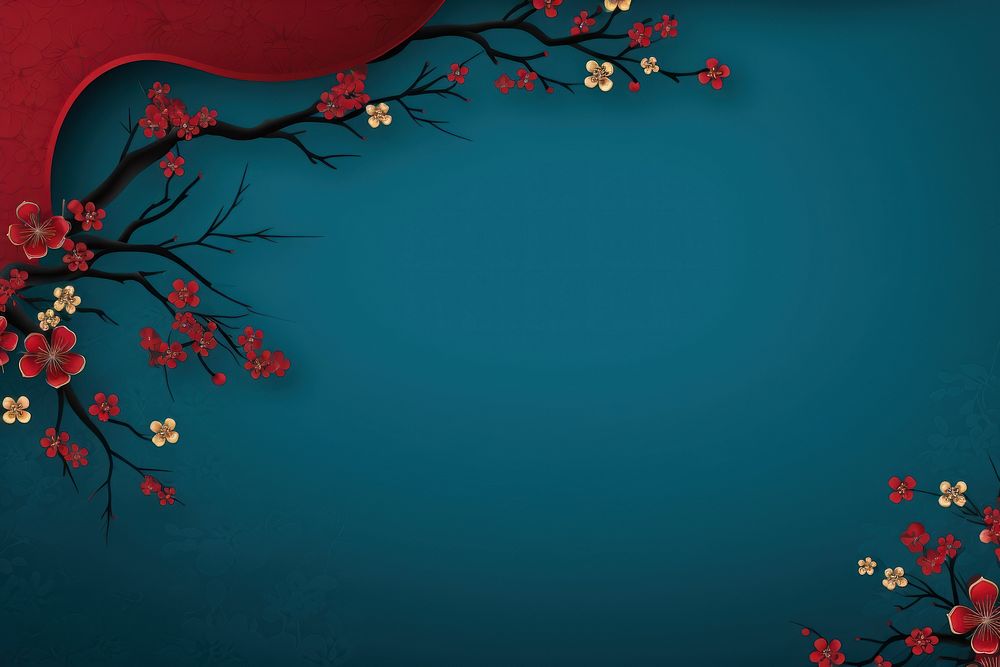 Chinese new year backgrounds pattern flower. AI generated Image by rawpixel.