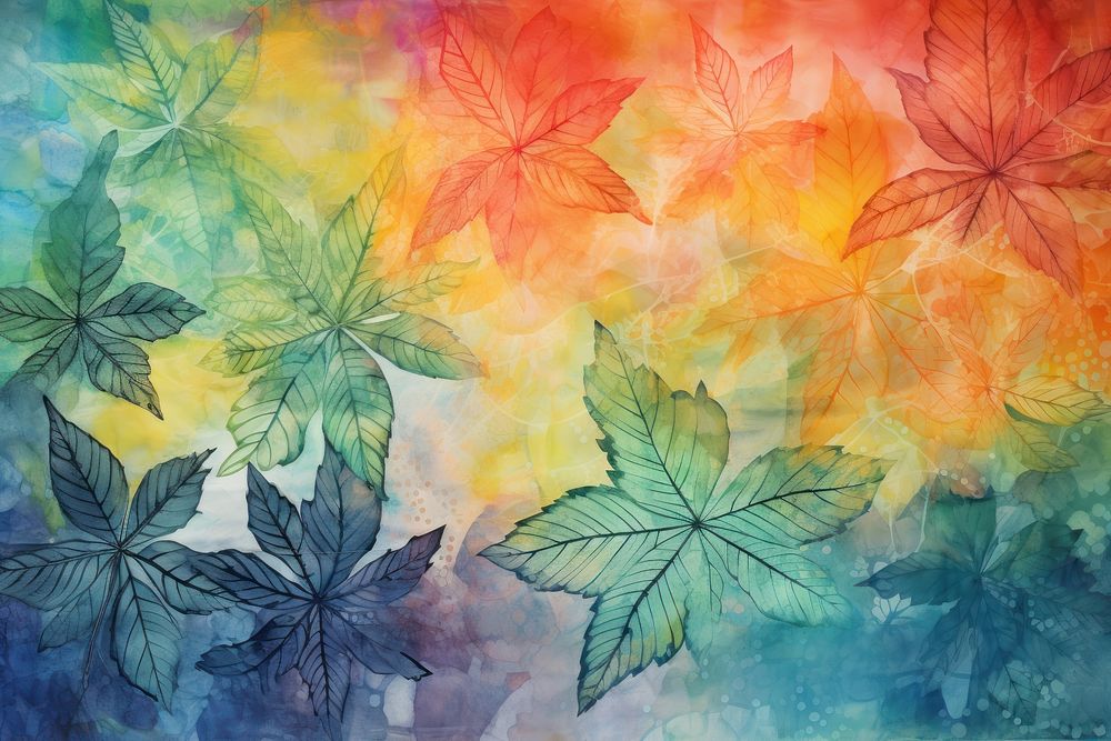 Leaf backgrounds textured painting. AI generated Image by rawpixel.