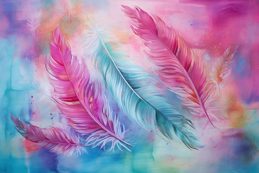 Feather painting backgrounds textured. AI generated Image by rawpixel.