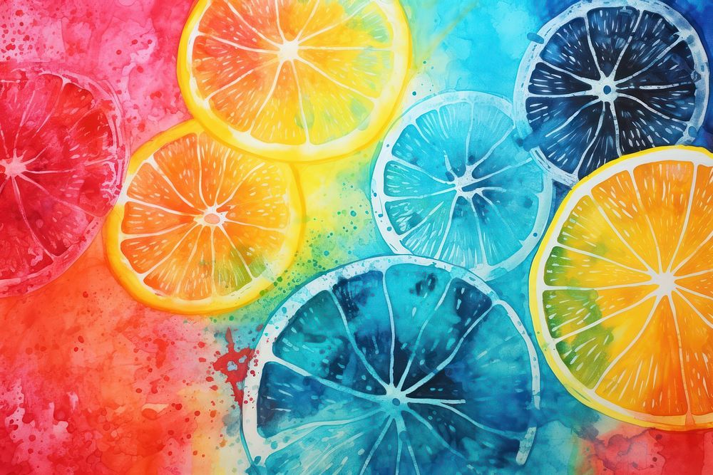 Fruit backgrounds grapefruit painting. AI generated Image by rawpixel.
