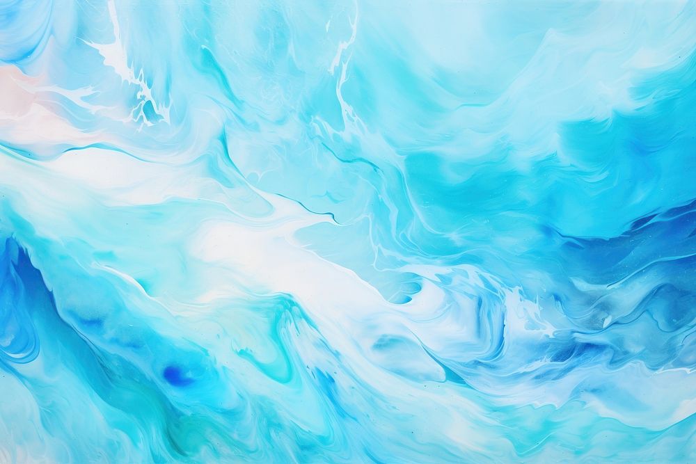 Wave pattern painting backgrounds turquoise. AI generated Image by rawpixel.