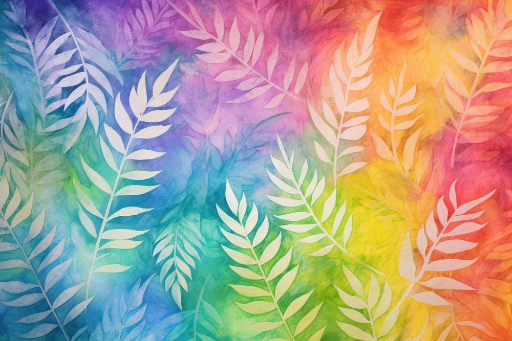 Leaf pattern backgrounds textured painting. 