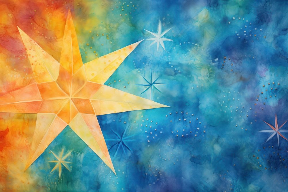 Backgrounds painting shape star. AI generated Image by rawpixel.