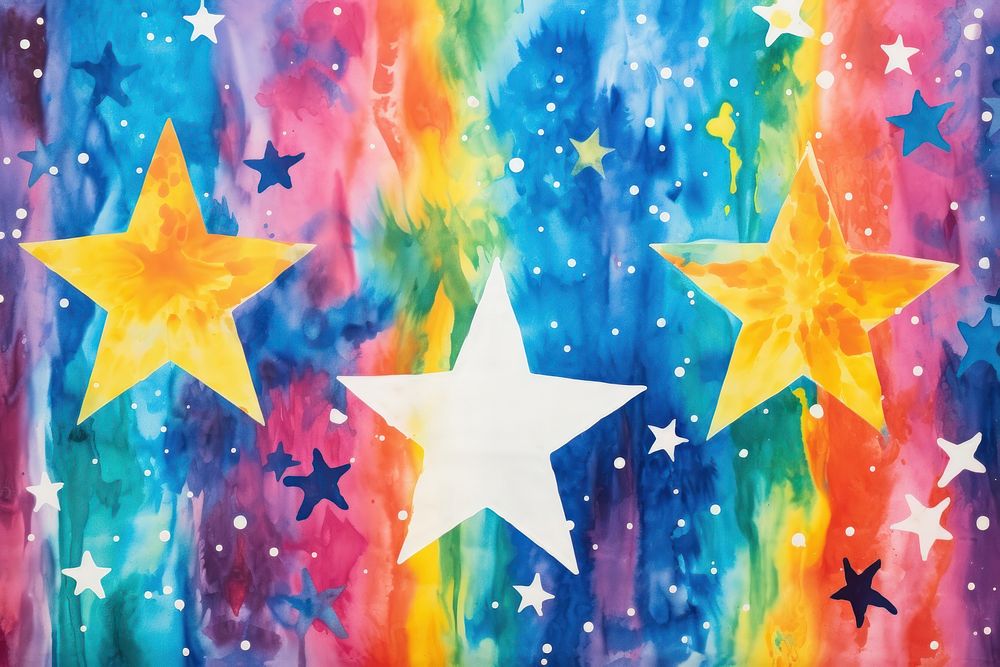 Star pattern backgrounds painting art. AI generated Image by rawpixel.