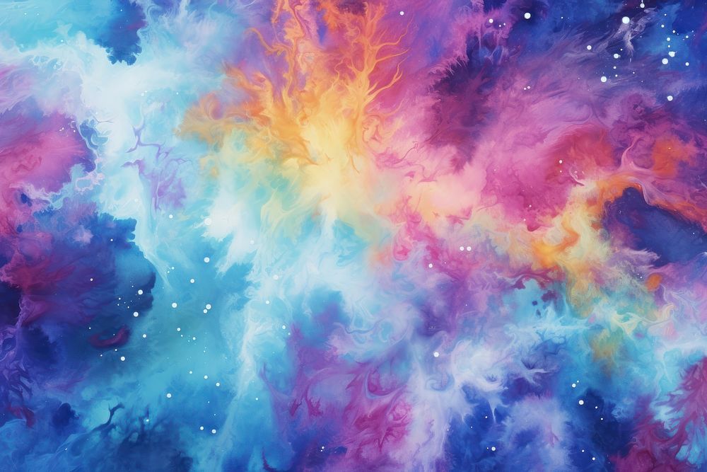 Galaxy painting backgrounds astronomy. AI generated Image by rawpixel.