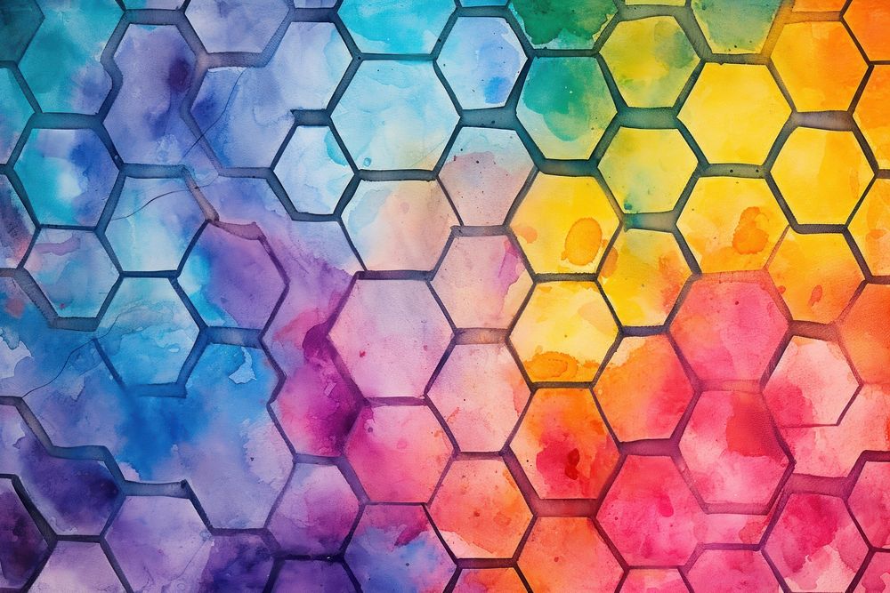 Hexagons backgrounds honeycomb textured. AI generated Image by rawpixel.