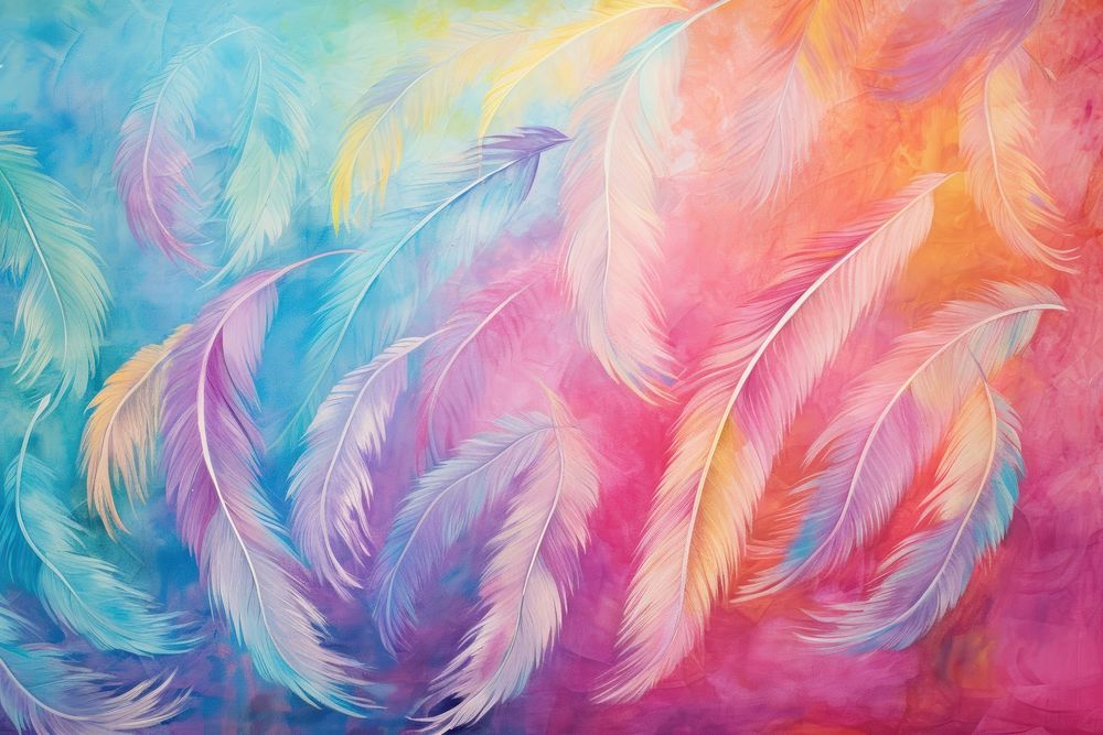 Feather backgrounds textured painting. AI generated Image by rawpixel.