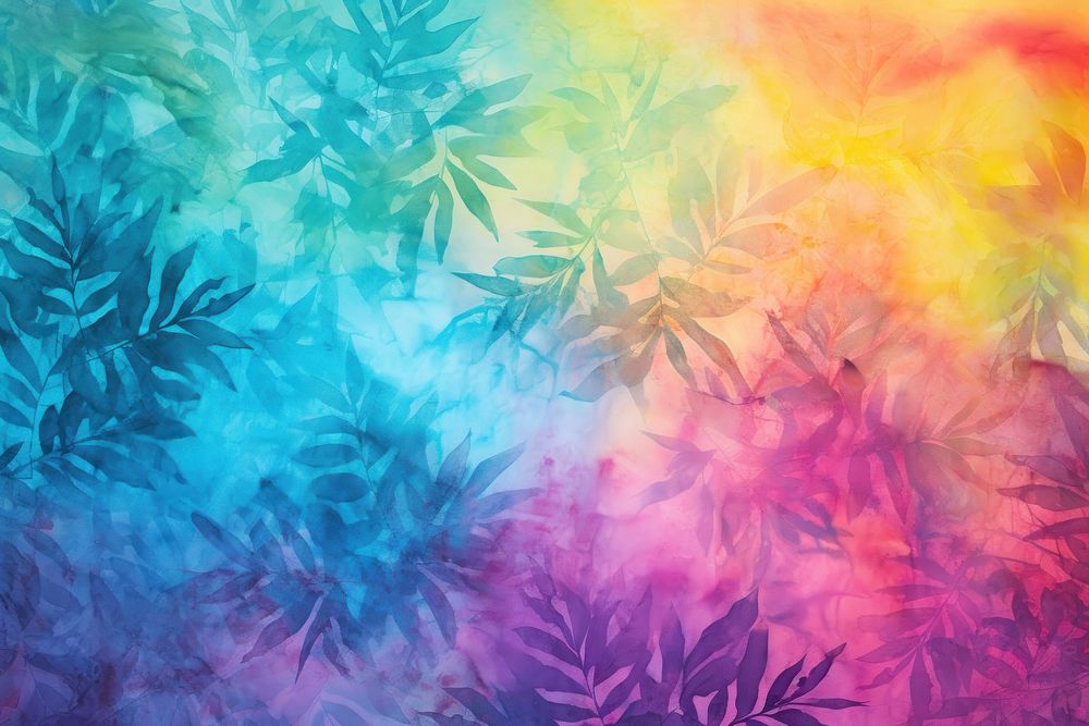Tropical pattern backgrounds textured painting. AI generated Image by rawpixel.
