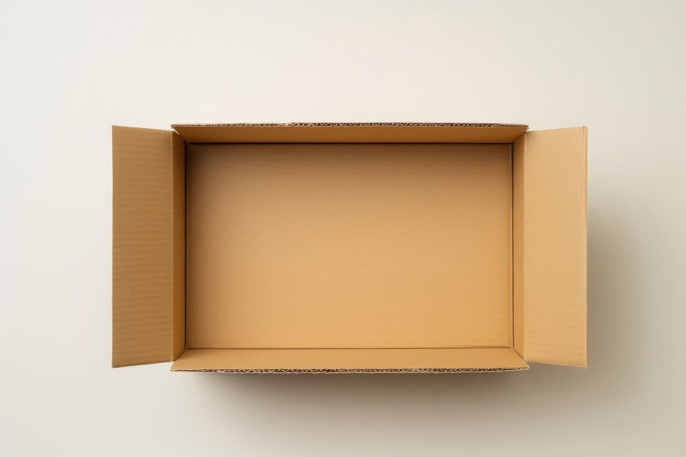 Photo of an open box cardboard carton simplicity. AI generated Image by rawpixel.