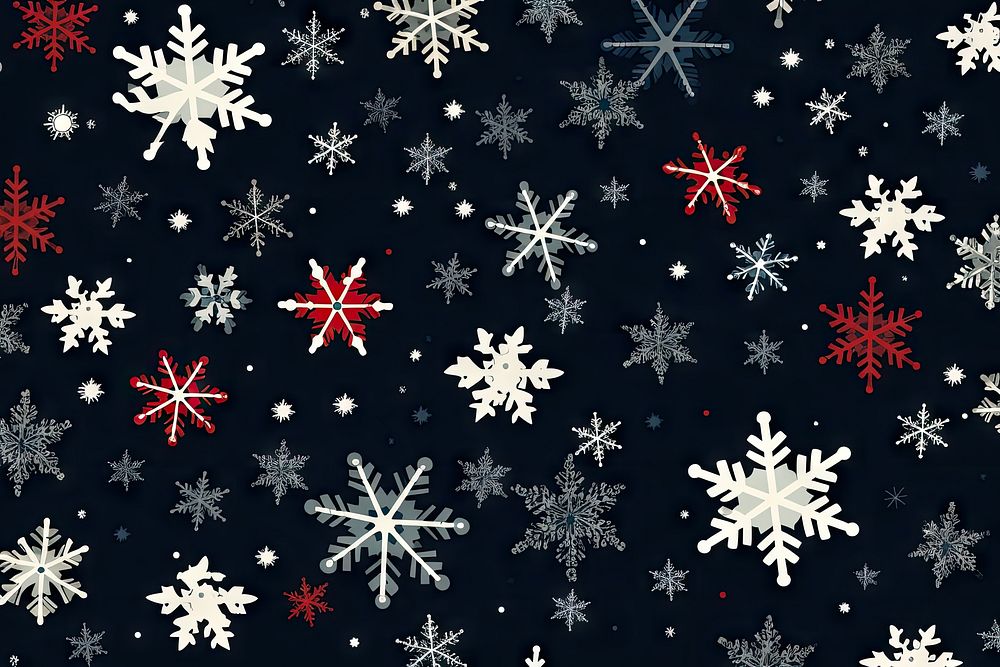 Vintage retro seamless pattern snowflake backgrounds christmas. AI generated Image by rawpixel.