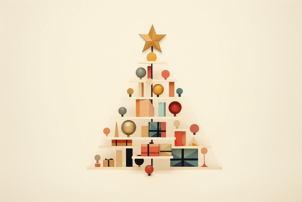 Christmas shape gift tree. AI generated Image by rawpixel.
