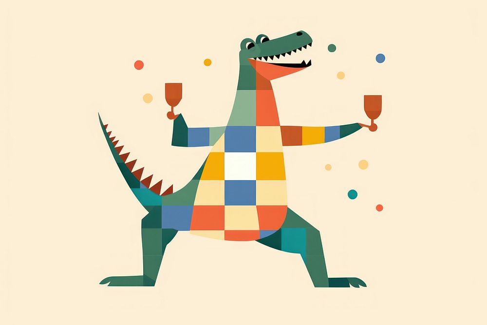 Crocodile art representation celebration. AI generated Image by rawpixel.