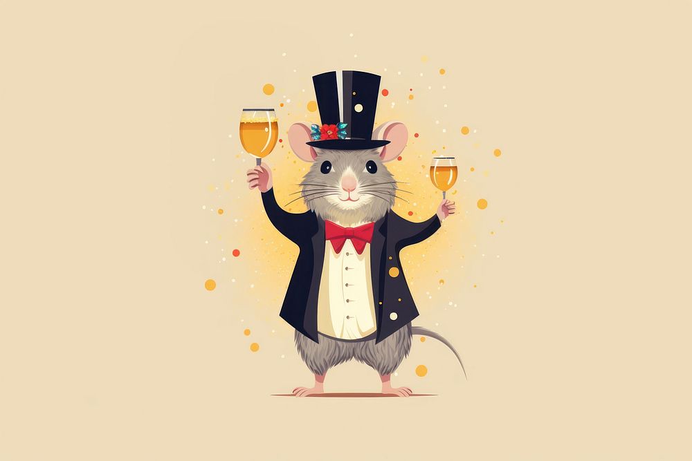 Cartoon refreshment celebration champagne. AI generated Image by rawpixel.