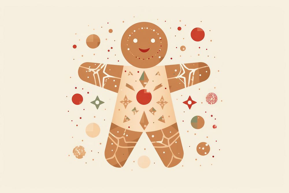Gingerbread cookie shape representation. AI generated Image by rawpixel.