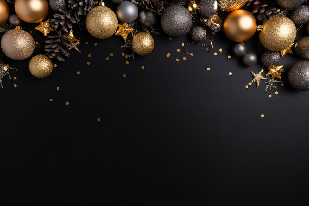 Christmas decorations christmas night gold. AI generated Image by rawpixel.