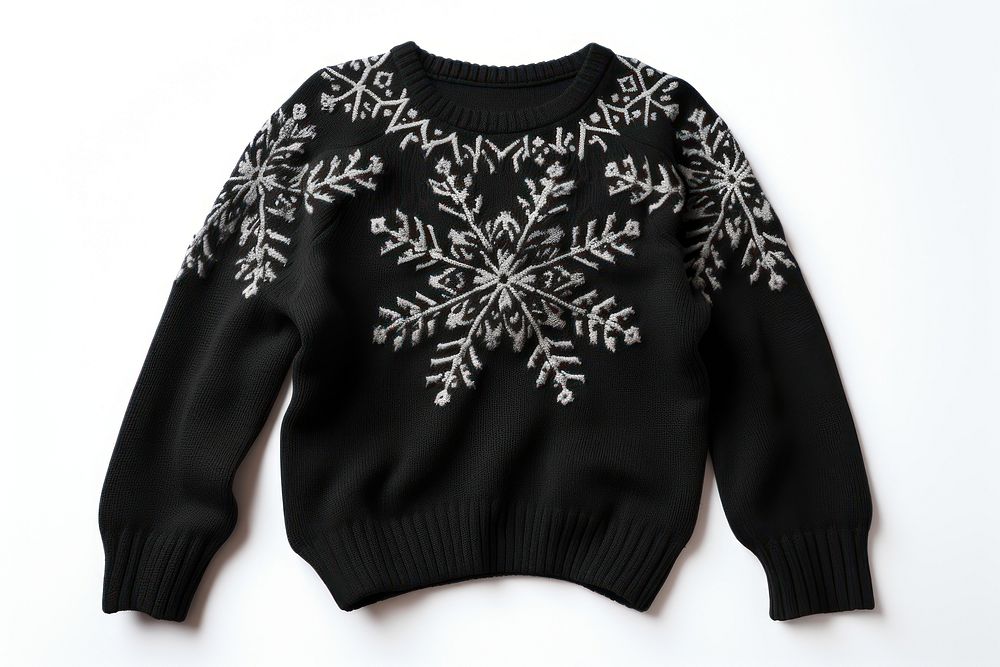 Black christmas Sweater sweater sweatshirt black. AI generated Image by rawpixel.