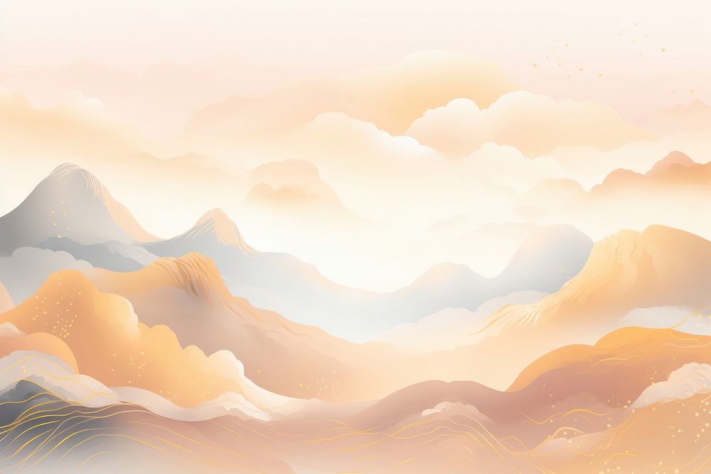 Chinese mountain backgrounds landscape outdoors. AI generated Image by rawpixel.