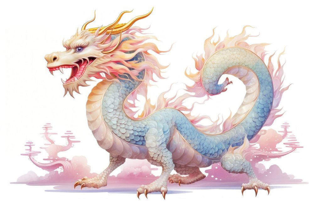 Chinese dragon animal representation creativity. AI generated Image by rawpixel.