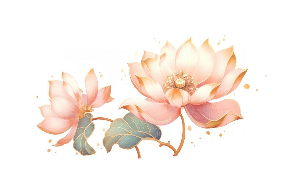 PNG Chinese lotus flower plant art. AI generated Image by rawpixel.