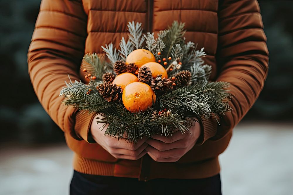 Wreath christmas winter hand. AI generated Image by rawpixel.