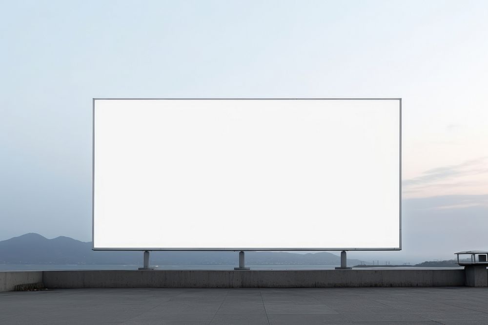 White billboard advertisement architecture electronics. AI generated Image by rawpixel.