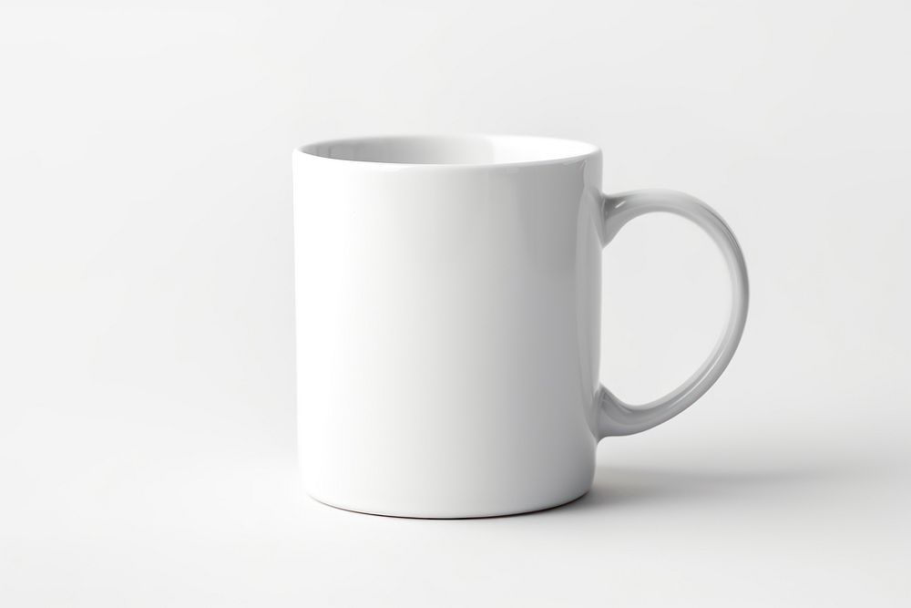 White coffee mug porcelain drink cup. AI generated Image by rawpixel.