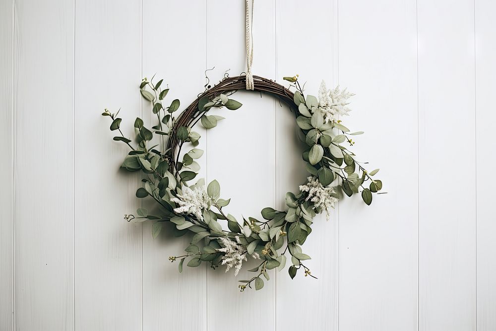Christmas wreath plant green celebration. AI generated Image by rawpixel.