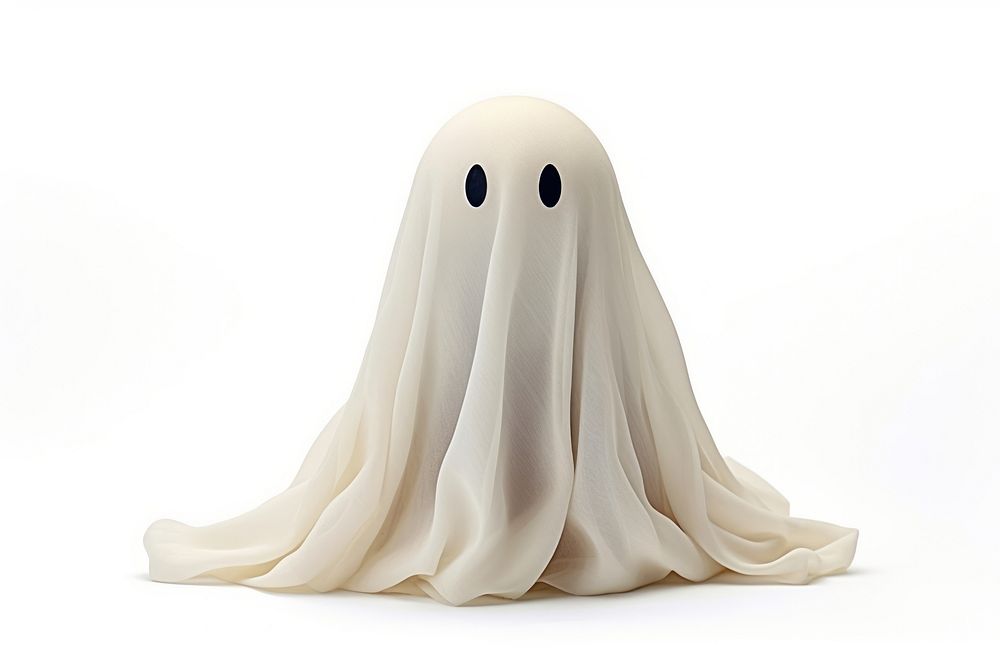 Ghost white white background anthropomorphic. AI generated Image by rawpixel.