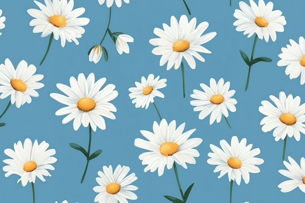 Daisy backgrounds wallpaper pattern. AI generated Image by rawpixel.
