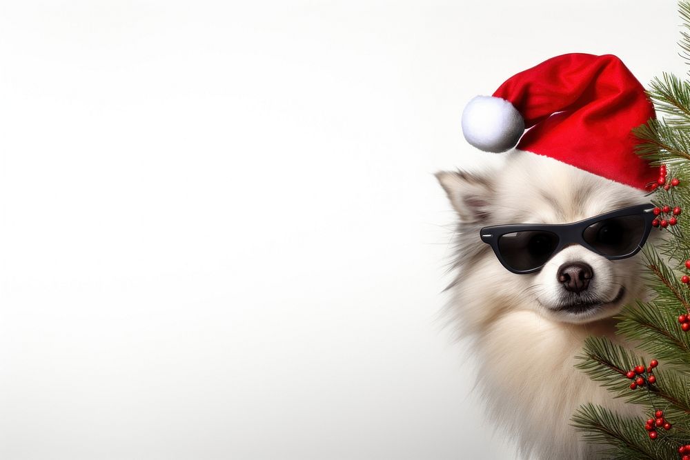 Dog christmas glasses mammal. AI generated Image by rawpixel.