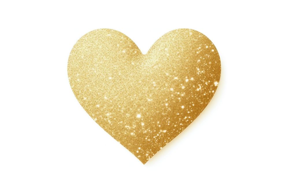 Heart gold white background celebration. AI generated Image by rawpixel.