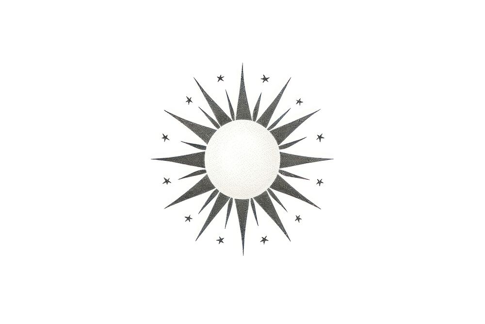 Sun white line white background. AI generated Image by rawpixel.