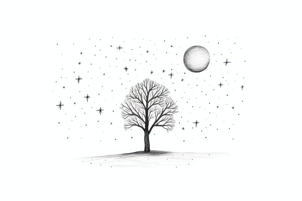 Tree tree drawing sketch. AI generated Image by rawpixel.
