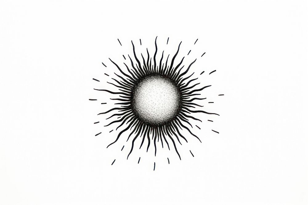 Sun drawing sketch line. AI generated Image by rawpixel.