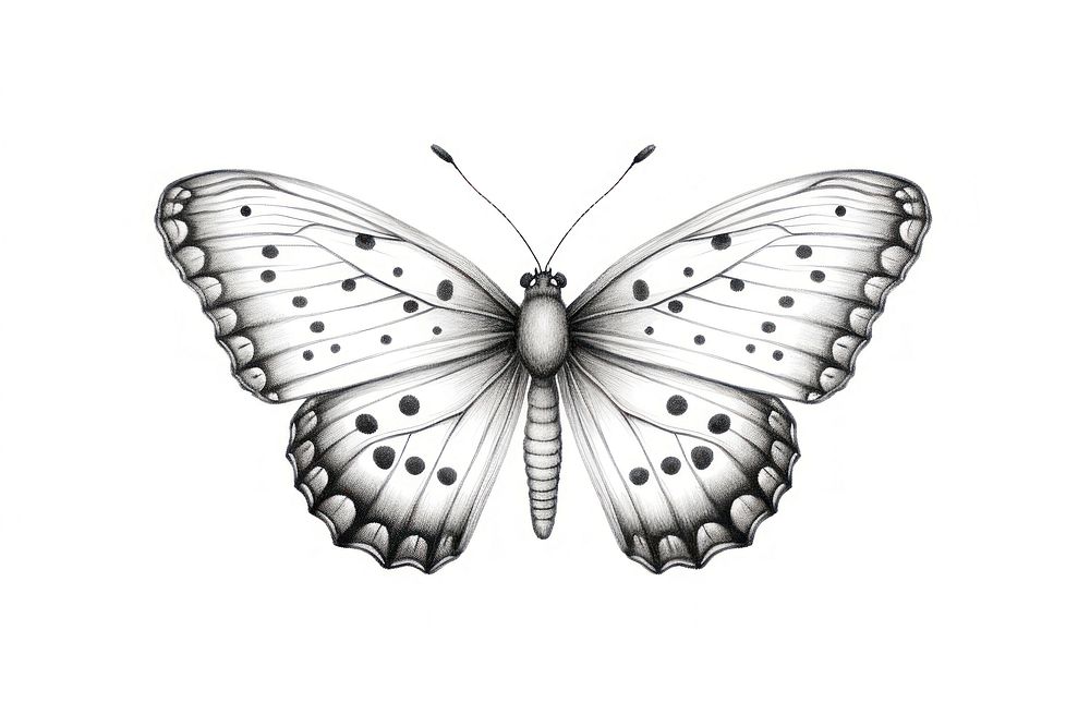 Butterfly butterfly drawing insect. AI generated Image by rawpixel.