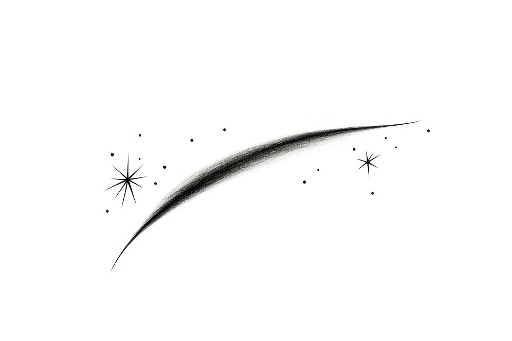 Shooting star line white background astronomy. AI generated Image by rawpixel.