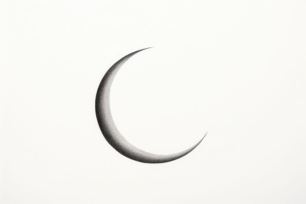 Crescent moon astronomy nature line. AI generated Image by rawpixel.