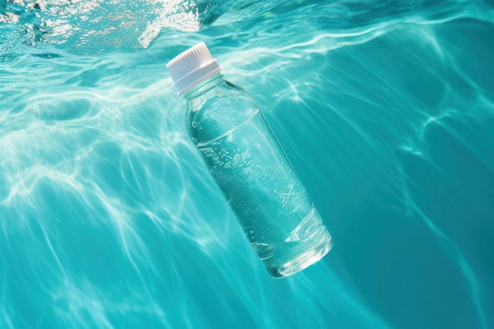 Bottle underwater water bottle refreshment. AI generated Image by rawpixel.