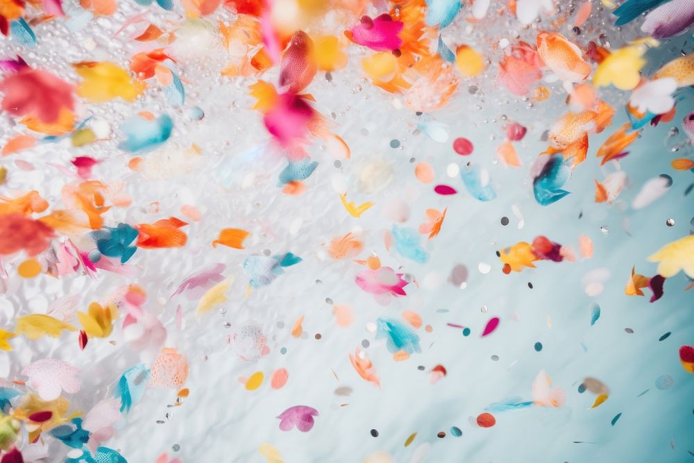 Confetti backgrounds petal celebration. AI generated Image by rawpixel.